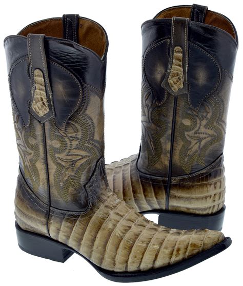 crocodile skin cowboy boots.